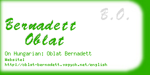 bernadett oblat business card